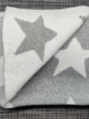 Baby Blanket Organic Cotton Grey Star