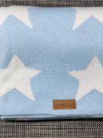 Baby Blanket Blue Organic Cotton Star