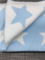 Baby Blanket Blue Organic Cotton Star