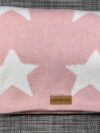 Baby Blanket Knitted Pink Organic Cotton Star