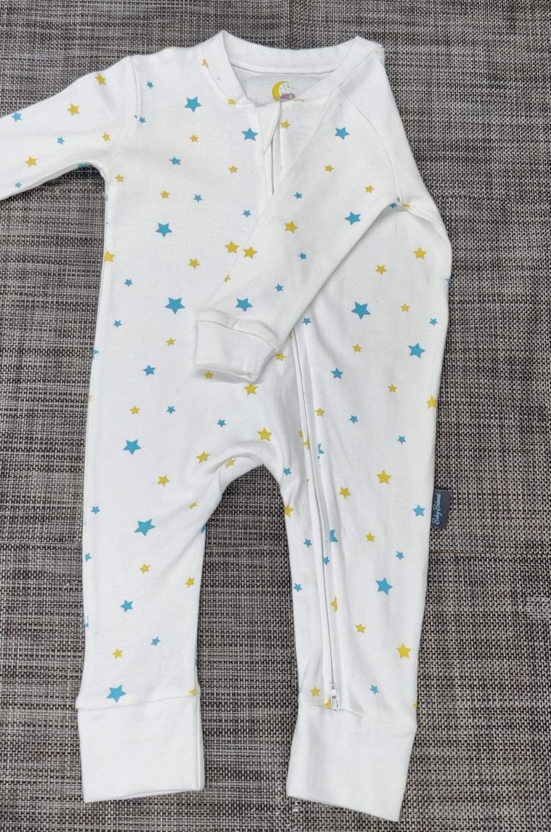 Baby Romper Organic Cotton Stars