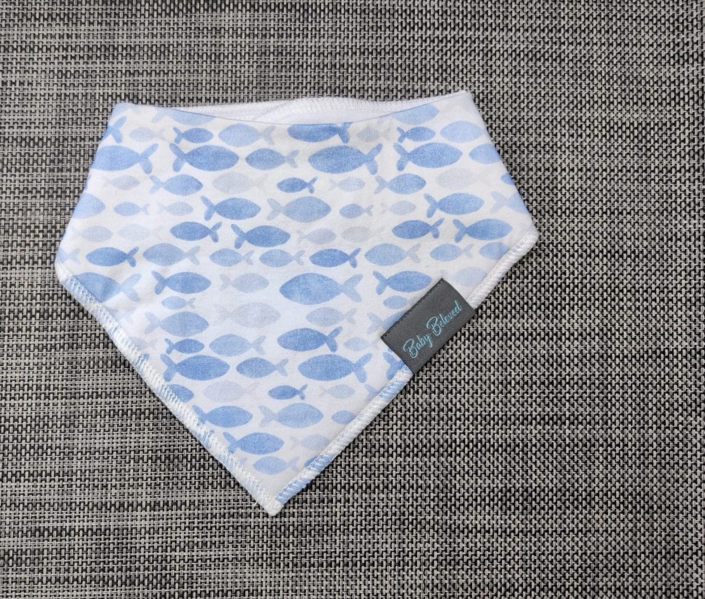 Organic Cotton Bib Fishy Friends 3 Layer Bandana Bib