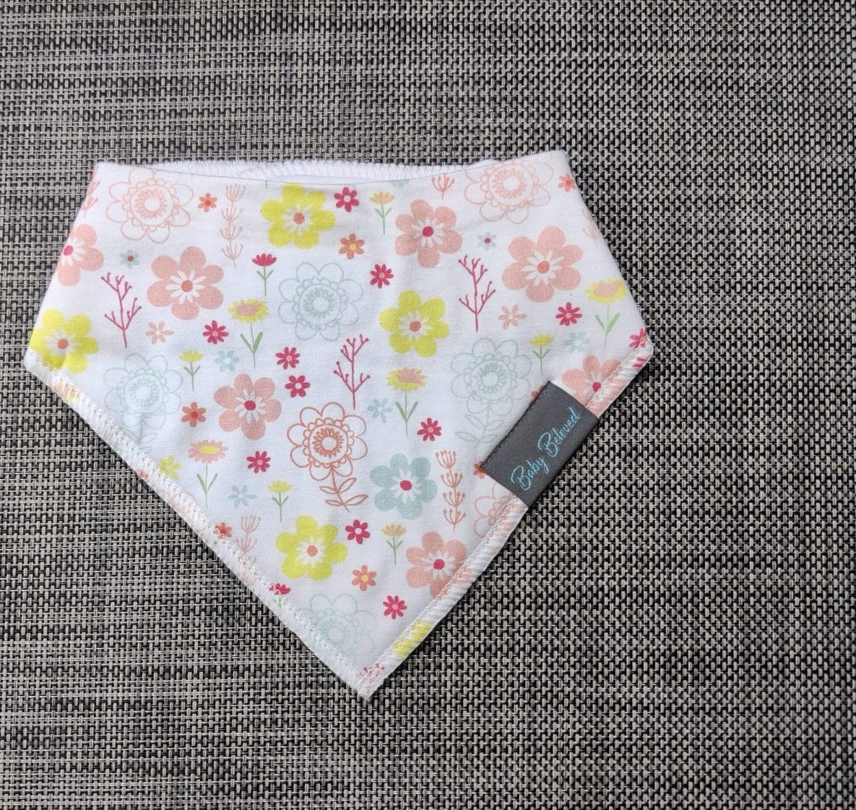 Dribble Proof Baby Bib Organic Cotton Flower Power