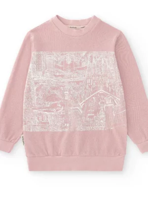 Easy-Dressing Light Sweater Organic Cotton Love BCN Perfect Pink