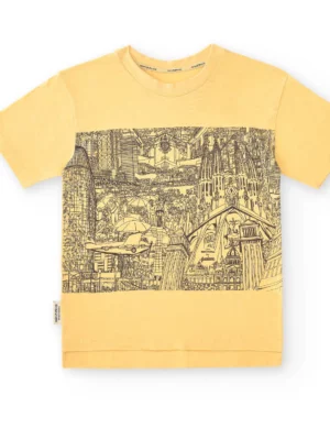 Easy-Dressing T-Shirt Organic Cotton Love BCN Perfect Yellow