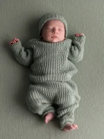 Baby Newborn Hat Mint Organic Cotton