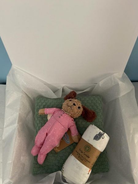 Gift Box New Born Blanket - Teddy - Muslin Swaddle Blanket Set