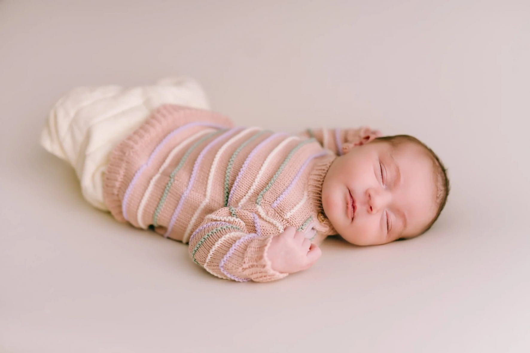 Pink striped sweater