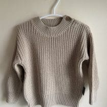 beige oversize knit sweater