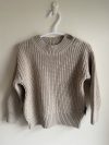 Beige Oversize Kids Organic Cotton Knit Sweater