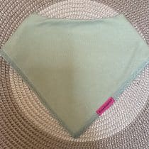 green plain organic cotton bandana bib