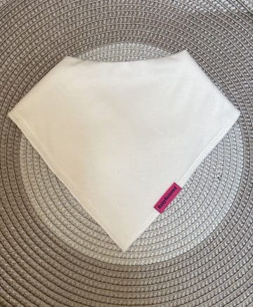 white baby bandana bib