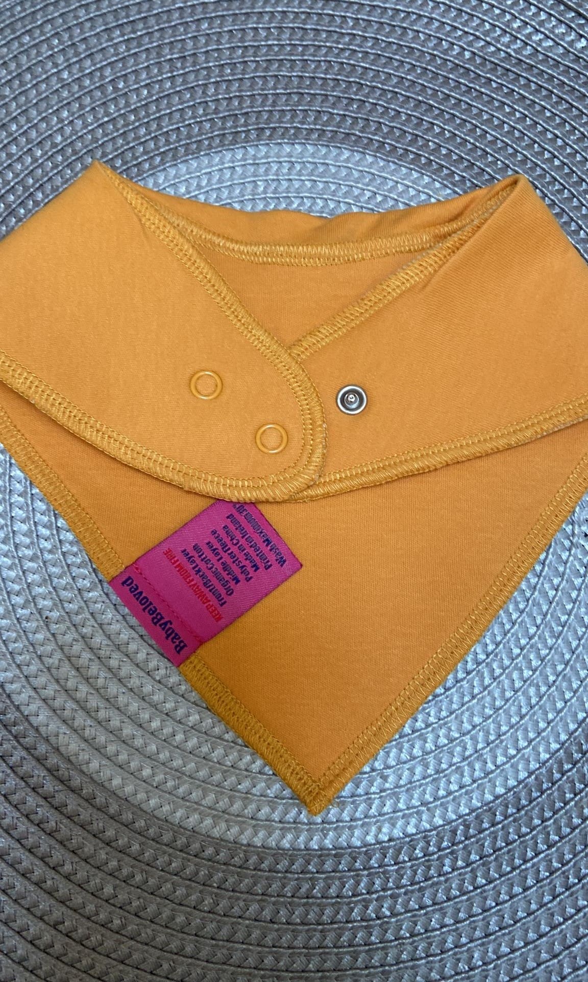 orange toddler bib