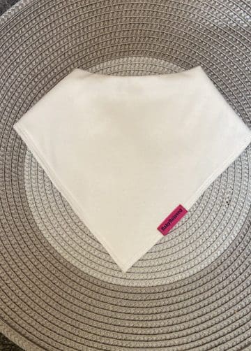 white baby bandana bib