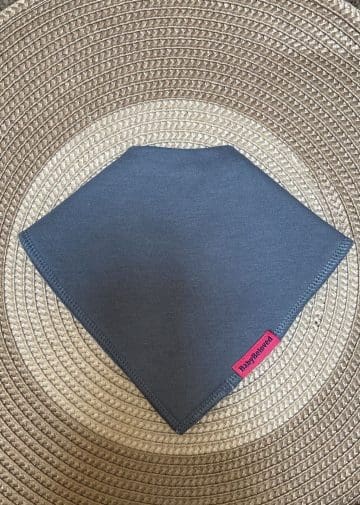 blue plain bandana bib