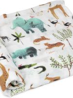 Large Baby Swaddle Blanket - Animals
