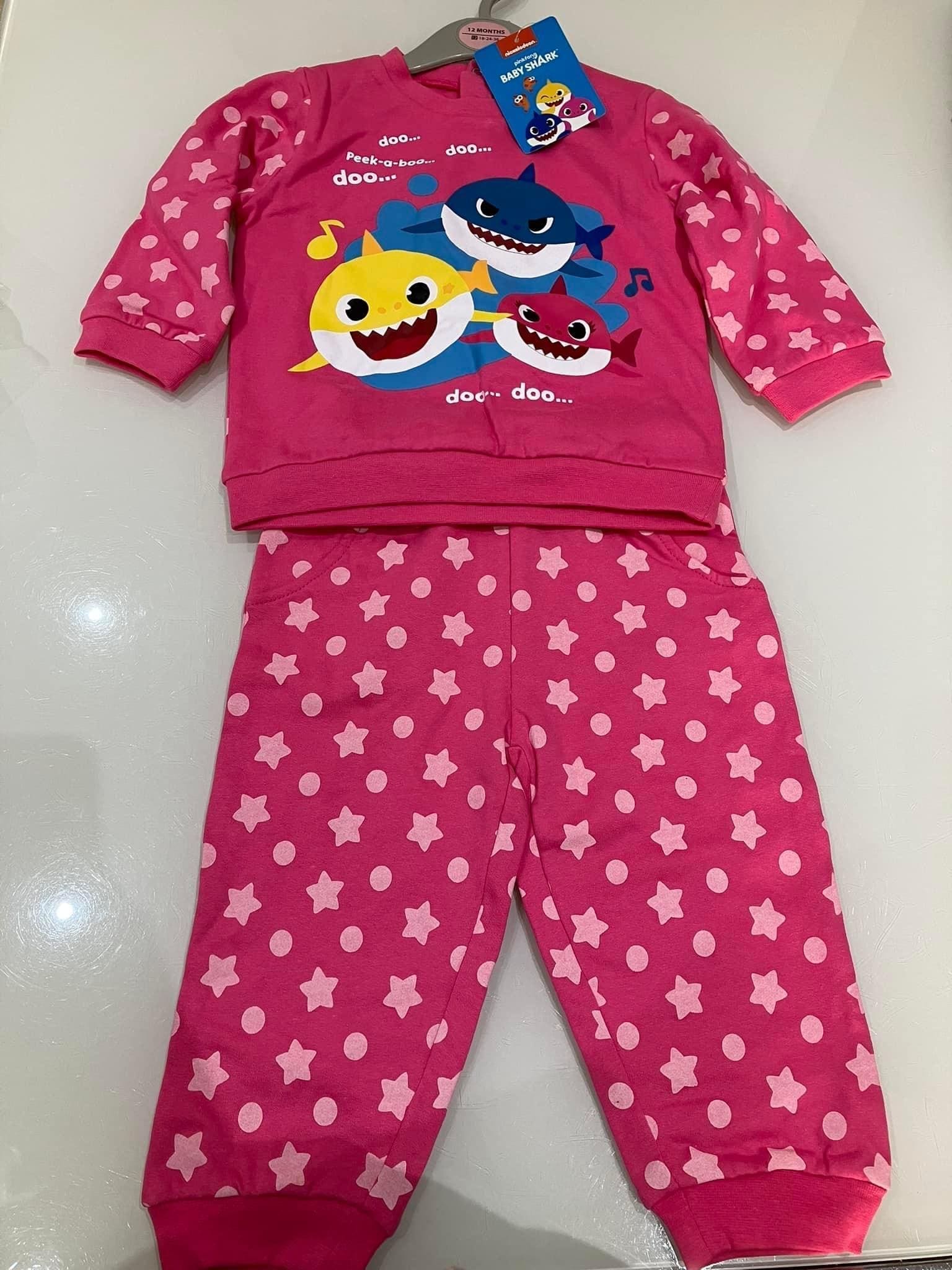 Baby shark deals pajamas 12 months